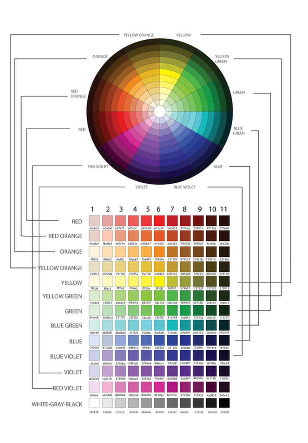 3dwear color chart